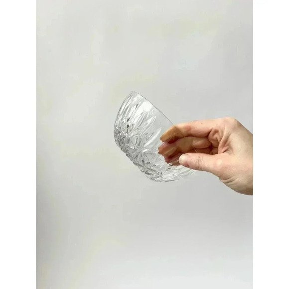 Vintage Pasari Pressed Glass Crystal Woven Pretzel Designed Catchall Bowl - Picture 3 of 8